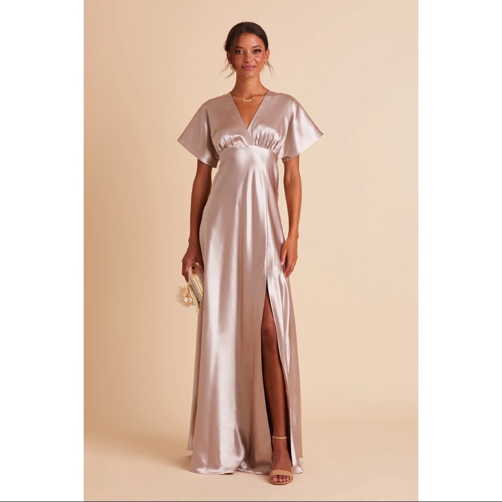 Birdy Grey Jesse Satin Taupe Kimono Dress